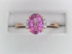Rose Gold Oval Pink Sapphire