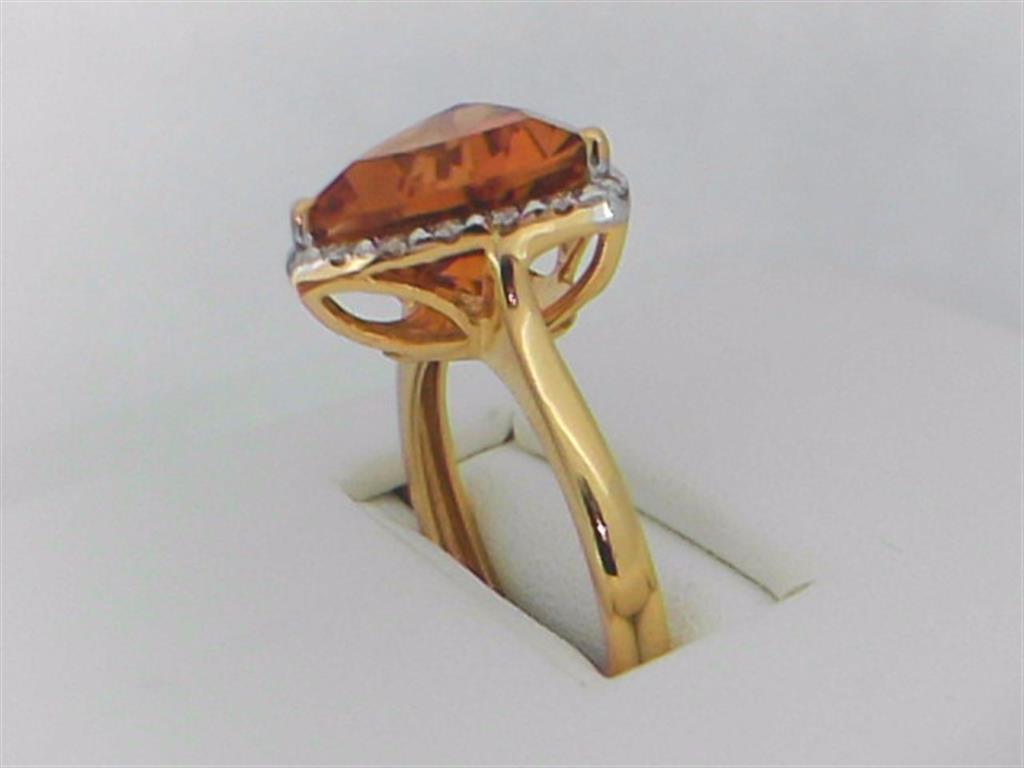 Citrine Diamond Ring