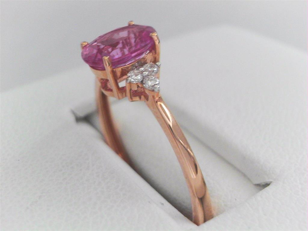 Rose Gold Oval Pink Sapphire