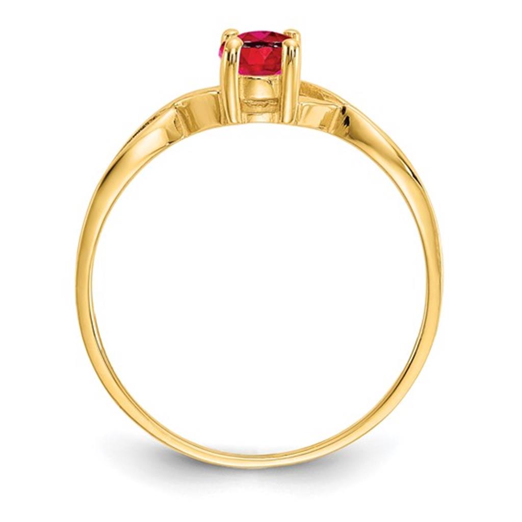 Gold Oval Ruby Ring