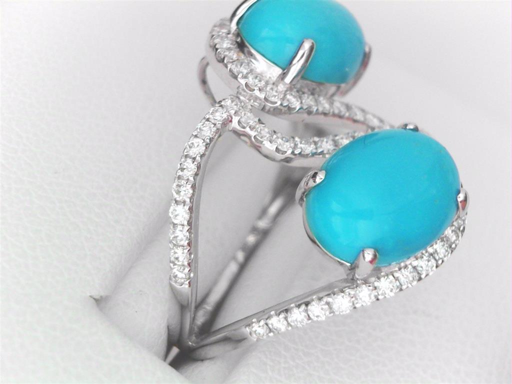 Turquoise Diamond Ring