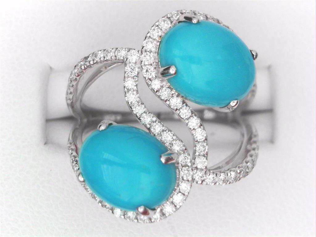Turquoise Diamond Ring