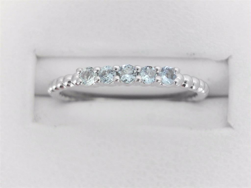 Aquamarine Beaded Band