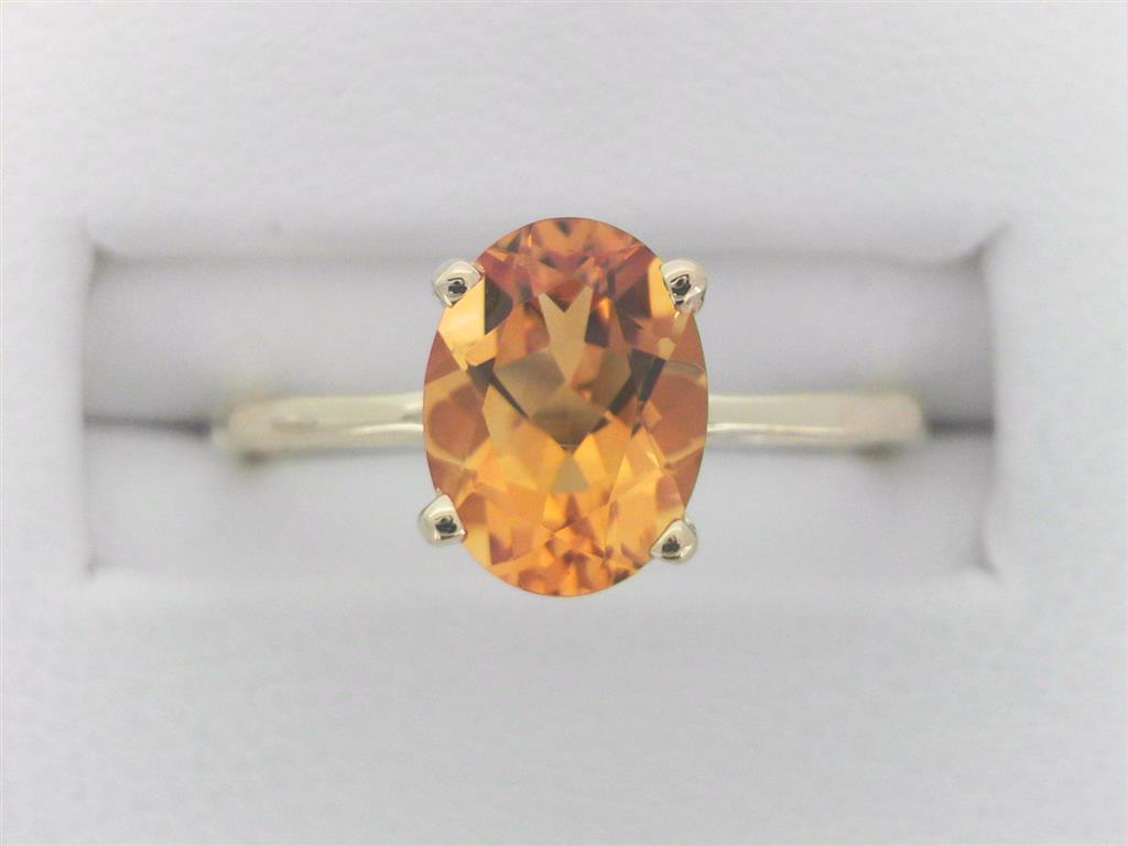 Gold Oval Citrine Ring